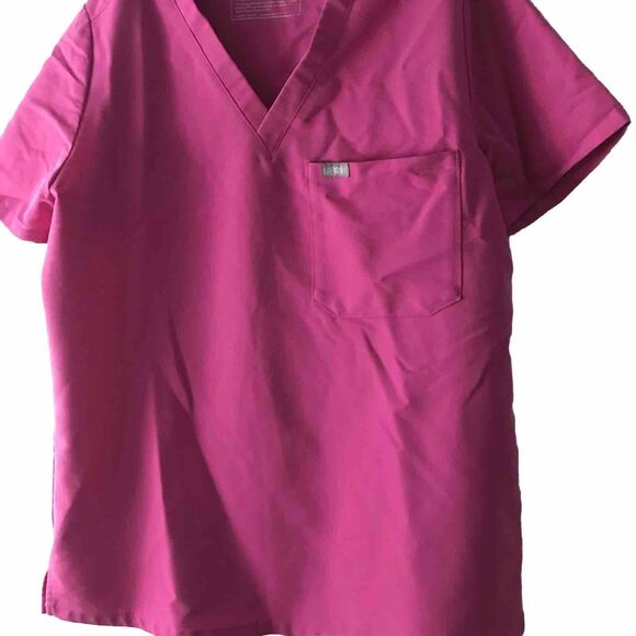 Figs Women’s Catarina One-Pocket Scrub Top Color Pink Size Small - Picture 3 of 12